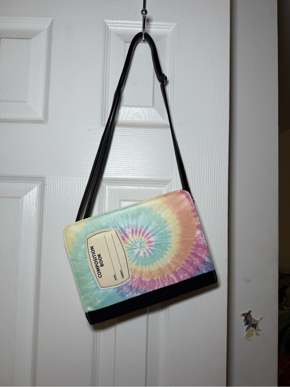 Tie-Dye Composition Book Crossbody Bag
